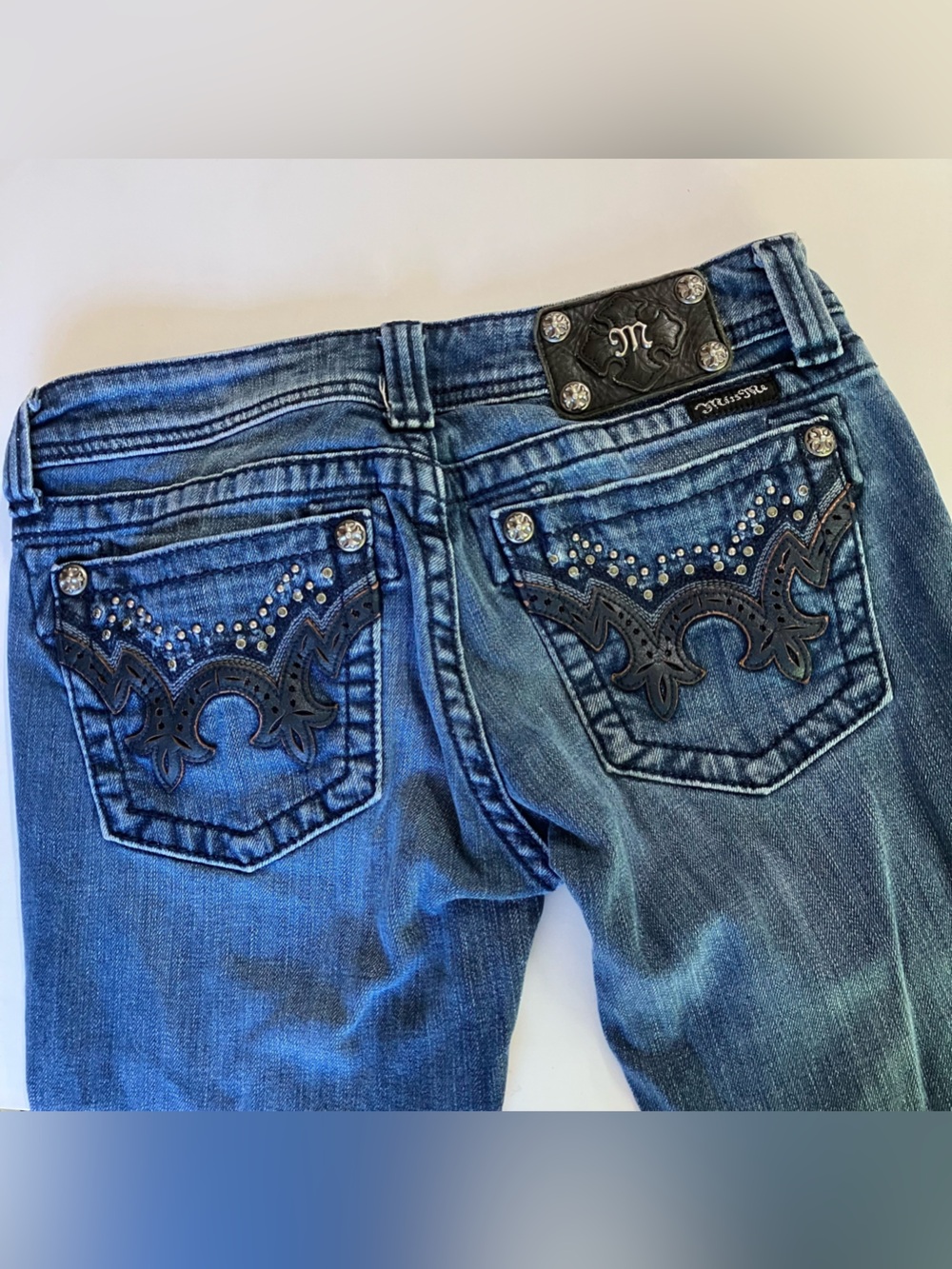 Miss Me size 28/ 7.5” rise jeans vintage low rise bootcut